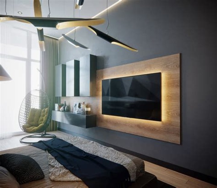 Can a TV be mounted on the wall in a bedroom?