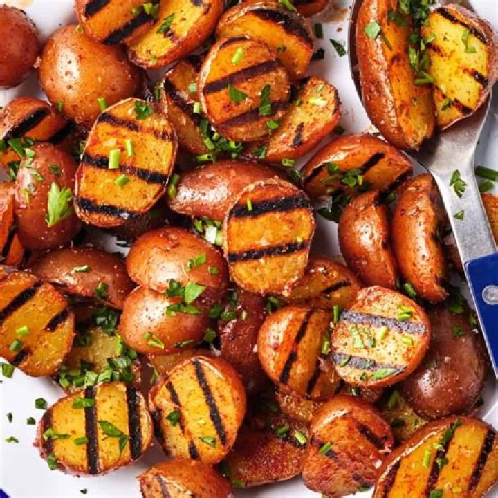 How do you grill potatoes without burning them?