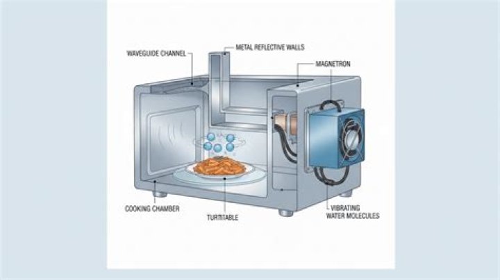 How does a microwave oven work in the home?
