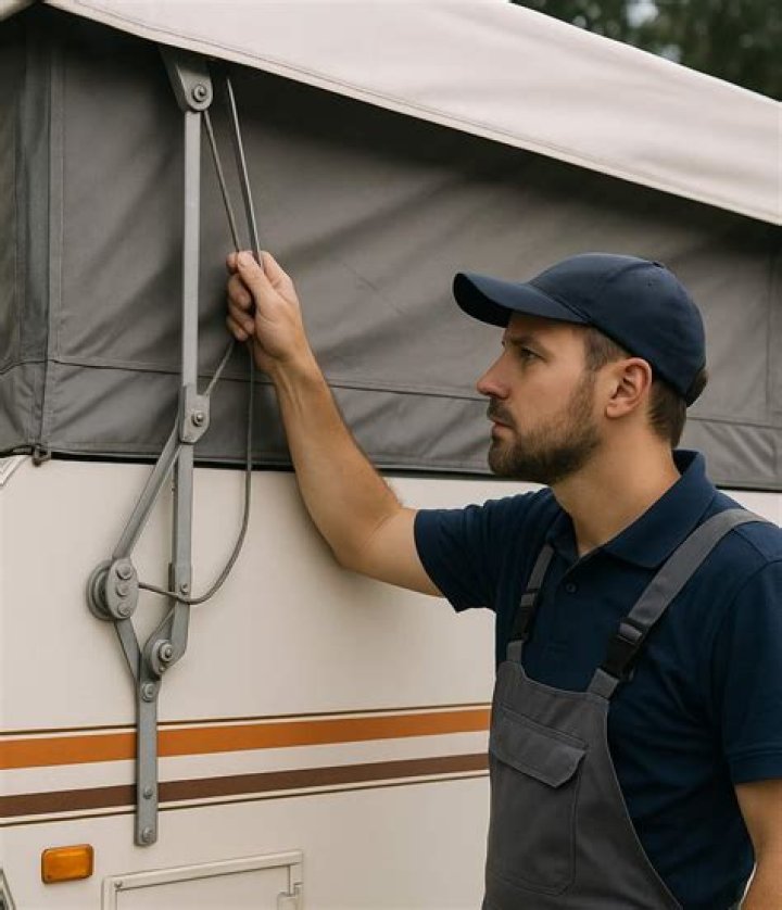 How does Rockwood pop up camper lift system work?