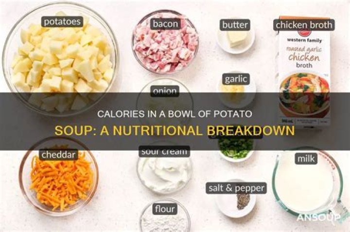 How many calories is in a bowl of potato soup?