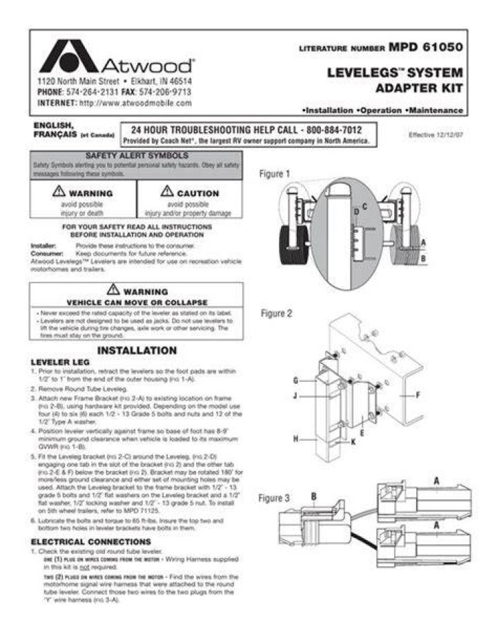 How to retract jacks on Atwood levelegs system?
