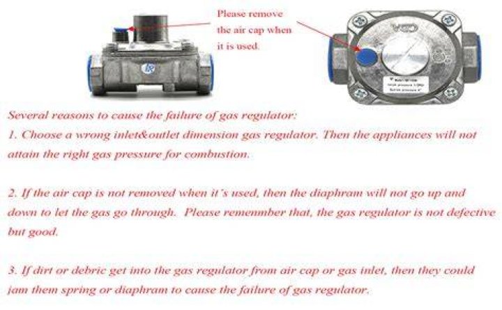 Should propane coming out of regulator vent?