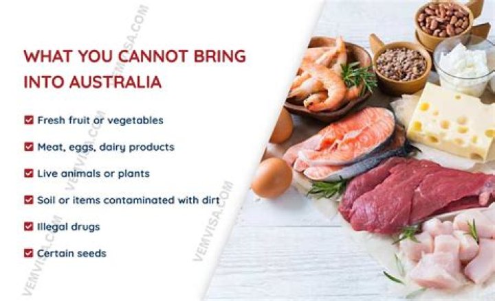What foods Cannot be brought into Australia?