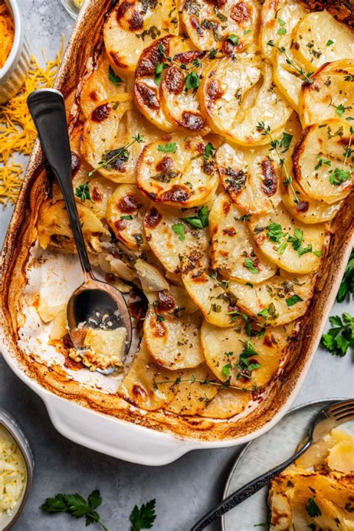 What happens to a potato in milk?