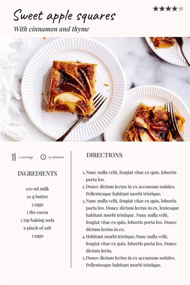 What is the standard format for recipe writing?