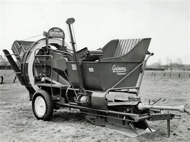 When was the first potato harvester?