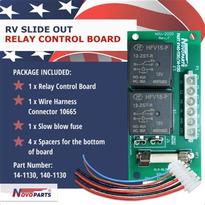 Where are the slide out relay controls on a Ford F53?