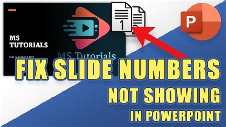 Why is my slide number not showing?